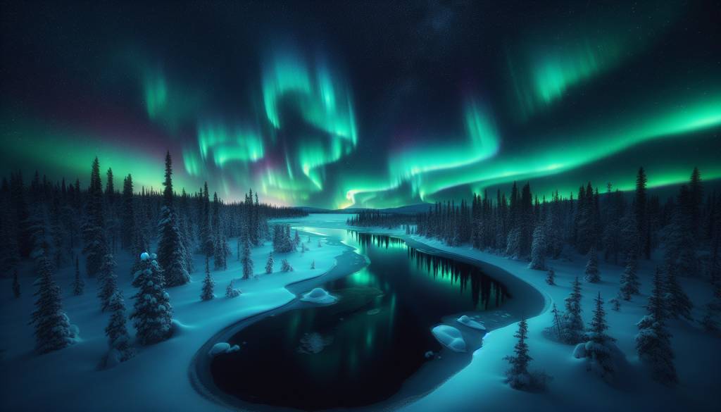 Das atemberaubende Schauspiel der Natur: Nordlichter über Ivalo, Finnland